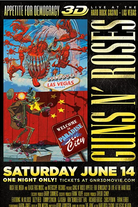 Guns N' Roses Appetite for Democracy 3D Live at Hard Rock Las Vegas