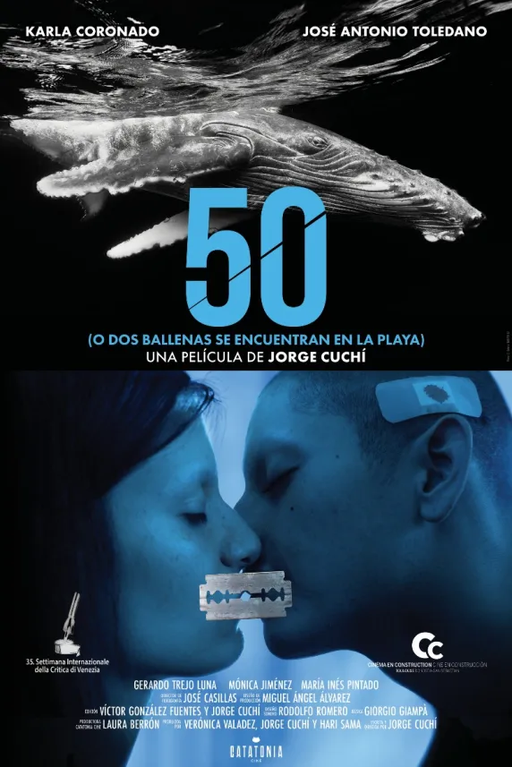 50 or Two Whales Meet on the Beach